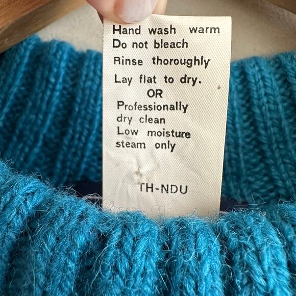 Woolrich Vintage Wool Mohair Nordic Fair Isle Crewneck Sweater M - Picture 3 of 7